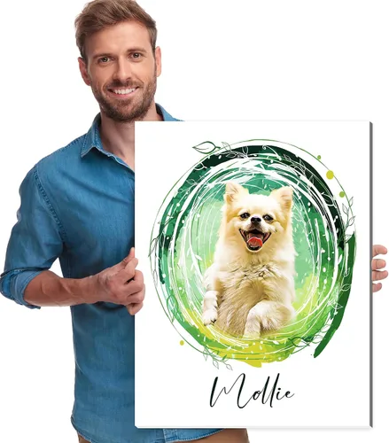 Miniatura 15 de Artsadd Impresión conmemorativa personalizada de retrato de mascotas, regalos artísticos hechos en Estados Unidos, lienzo de memoria personalizado