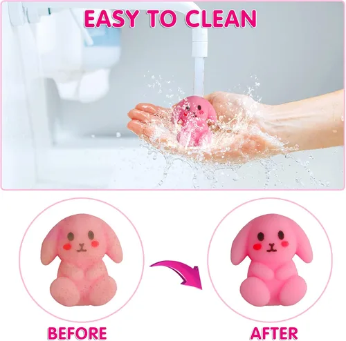 Miniatura 5 de 100 piezas de juguetes esponjosos Kawaii para niños de 4-8-12 años, juguetes esponjosos Mochi para niños, juguetes para caja del tesoro para premios
