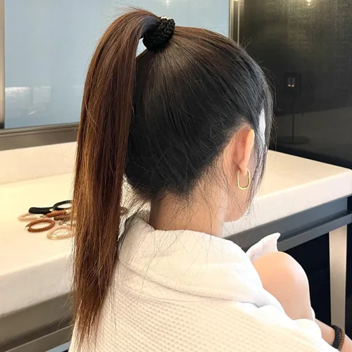 Miniatura 6 de Tanha 15 pulseras para el cabello, ligas para el cabello para mujeres y hombres, soportes para cola de caballo para cabello grueso, fuerte elástico