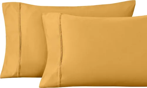 Miniatura 18 de Superior Juego de fundas de almohada estándar de 1200 hilos, 100% algodón egipcio, suave y transpirable, 2 piezas, color verde azulado