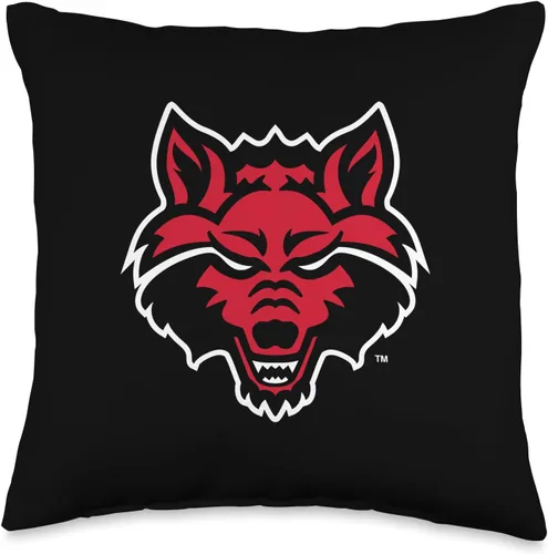 Miniatura 5 de License Champs NCAA Arkansas State University Red Wolves-RYLAKS06 - Almohada de 18 x 18 pulgadas, multicolor