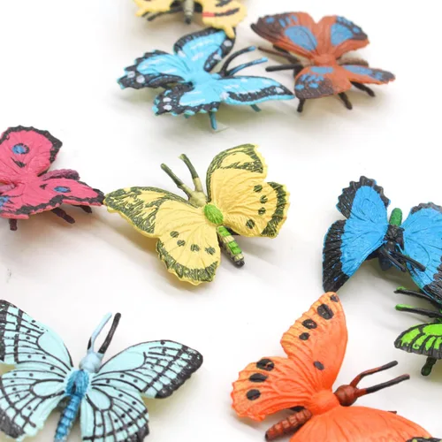 Miniatura 4 de SmilerSmile 12 figuras de acción de mariposa de plástico de mariposas, decoración de arte, extraíble, reutilizable, para decoración de pastel