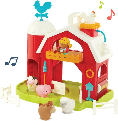 Miniatura 10 de Battat Big Red Barn, Animal Farm Playset - Juguete de aprendizaje para niños pequeños, 18M Plus, 13.5" x 9"x 12