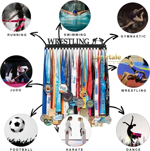 Miniatura 4 de Medal Hanger Display - She Believed She Could She Did - Personalized Medal Holder for Sport Race Runner Sturdy Steel Metal Plaque Over 63 Medals
