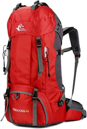 Miniatura 11 de Bseash Mochila impermeable de 60 L para senderismo y campamento con cubierta para lluvia, mochila grande para deportes al aire libre, mochila
