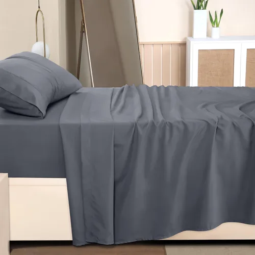 Miniatura 343 de Utopia Bedding Juego de sábanas Queen – Sábanas de 4 piezas para cama tamaño Queen, microfibra suave y transpirable, incluye 1 sábana bajera, 1 Gris