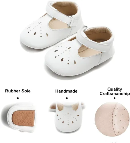 Miniatura 132 de Felix & Flora Zapatos de bebé de suela suave - Zapatos de bebé para caminar, mocasines, suela de goma, zapatos de cuna