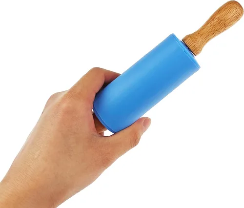 Miniatura 3 de Paquete de 6 rodillos pequeños para niños, rodillos para niños para la cocina del hogar (6 colores) (9 pulgadas)