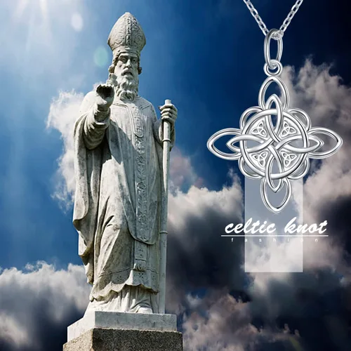Miniatura 47 de FLYOW Collar con colgante de nudo celta de plata de ley 925 de buena suerte irlandés para mujer, regalo de cumpleaños y graduación