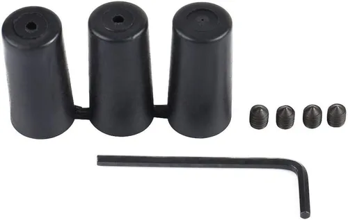 Miniatura 9 de Pomo de palanca de cambios de 6 velocidades, palanca de cambios universal de piel sintética con 3 mangueras para la mayoría de vehículos de Negro