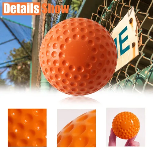 Miniatura 5 de Pelotas de béisbol 12 unidades de pelotas de béisbol con hoyuelos, máquina de lanzar pelotas de béisbol de 9 pulgadas para coordinación mano-ojo