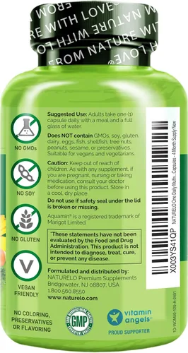 Miniatura 8 de NATURELO One Daily Multivitamínico para mujeres mayores de 50 años (sin hierro), apoyo para la menopausia para mujeres mayores de 50 años