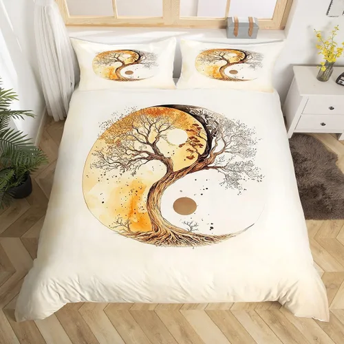 Miniatura 22 de Homewish Juego de ropa de cama de elefante, tamaño Queen, funda de edredón a rayas azules para niños y niñas, juego de funda de edredón de animales