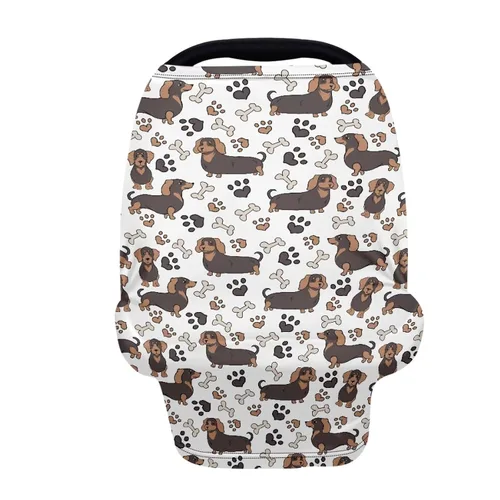 Miniatura 20 de Binienty Funda de lactancia con estampado de vaca azteca para recién nacidos, niñas y niños, fundas elásticas y transpirables para asientos