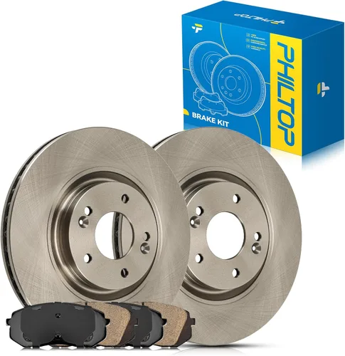 Miniatura 25 de PHILTOP Juego de rotores de freno de disco trasero y pastillas de freno de cerámica para Nissan 2002-2023 Altima, Nissan 2007-2019 Sentra, Nissan