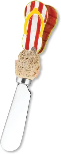 Miniatura 2 de UP UPware - Sandalias de playa para esparcidores de queso, asas de resina pintadas a mano con cuchillas de acero inoxidable para untar queso crema