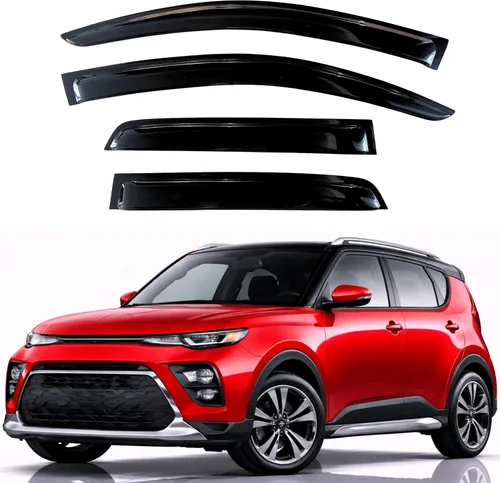 Miniatura 253 de KPY Visor de ventana compatible con Hyundai Tucson 2021-2025, 4 piezas de deflector de ventilación para ventana lateral, estilo Mugen, protector