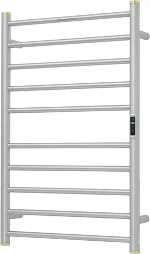 Toallero eléctrico con calentador de toallas, calentador de toallas con temporizador y control de temperatura, montado en la pared, enchufe para