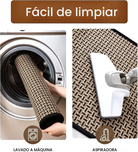 Miniatura 6 de eqivei Juego de alfombras y tapetes de cocina antideslizantes lavables de 2 piezas, alfombras absorbentes para colocar delante del fregadero