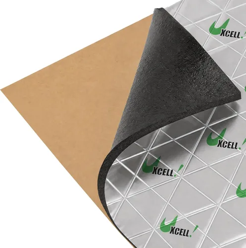 Uxcell 394 mil 10 mm 10.76 pies cuadrados esterilla de amortiguación de sonido con espuma de aluminio para aislar el calor del motor del parachoques