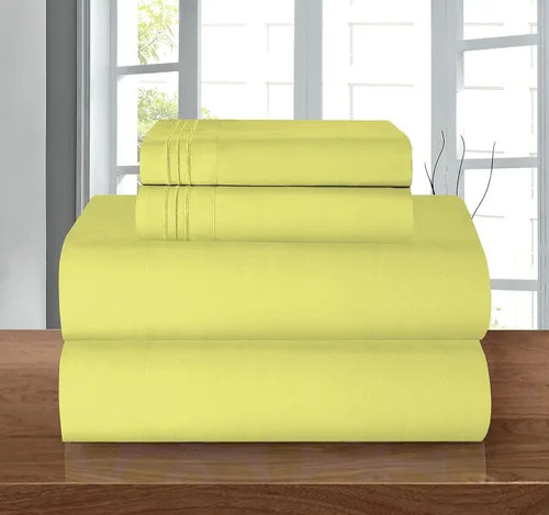 Miniatura 12 de Elegant Comfort - Juego de sábanas de 4 piezas de microfibra, 1500 hilos, sin arrugas, sábana bajera elástica, esquinas tipo bolsillos profundos