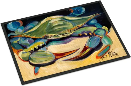 Miniatura 161 de Caroline's Treasures JMK1017JMAT - Tapete de caza de rana garza azul, 24 x 36 pulgadas, tapete para puerta delantera, interior y exterior
