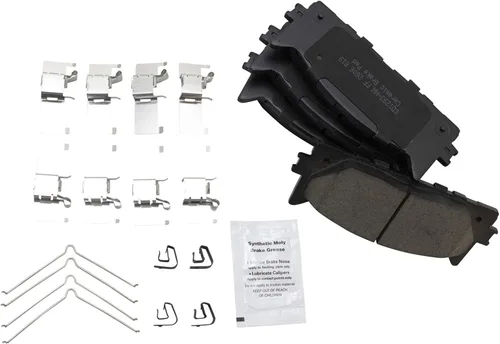 Miniatura 5 de TRQ Kit de pastillas de freno de cerámica Posi delanteras y traseras con productos químicos compatibles con Toyota Lexus