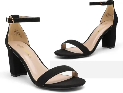 Miniatura 2 de DREAM PAIRS - Sandalias de tacón grueso y bajo para mujer