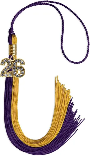 Miniatura 47 de Endea Graduation Borla de doble color con dije dorado (negro/oro brillante, 2022)