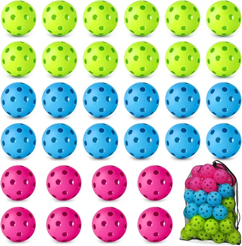 Miniatura 21 de Coopay Paquete de 18/36 pelotas de práctica de béisbol, bolas de entrenamiento de plástico, bolas de softball huecas ligeras para golpe