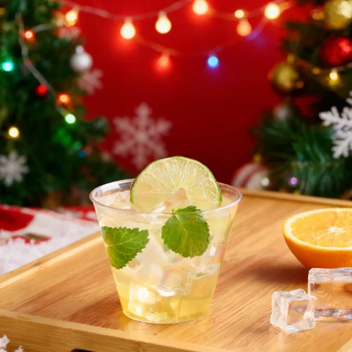 Miniatura 6 de JOLLY CHEF Vasos desechables de plástico transparente de 9 onzas, paquete de 50 vasos desechables para boda, Acción de Gracias, fiesta de Navidad