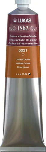 Miniatura 133 de Lukas 1862 Pintura al Óleo para Artistas Profesionales - Colores Tierra Amarillentos, 37 mL - Juego de 4 - Destacada Resistencia a la Luz, Sin