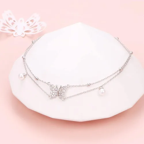 Miniatura 4 de Tobilleras para mujer de plata de ley S925 ajustable, pulsera de tobillo para pie de playa, regalo de joyería
