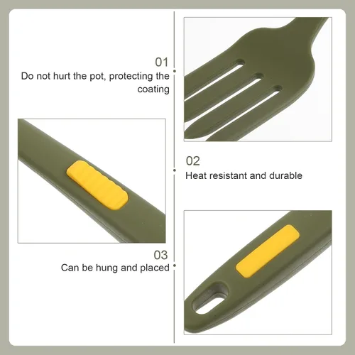 Miniatura 6 de Hemoton Paquete de 2 tenedores de silicona para pasta, utensilios de cocina resistentes al calor para espaguetis, fideos y frutas, herramientas