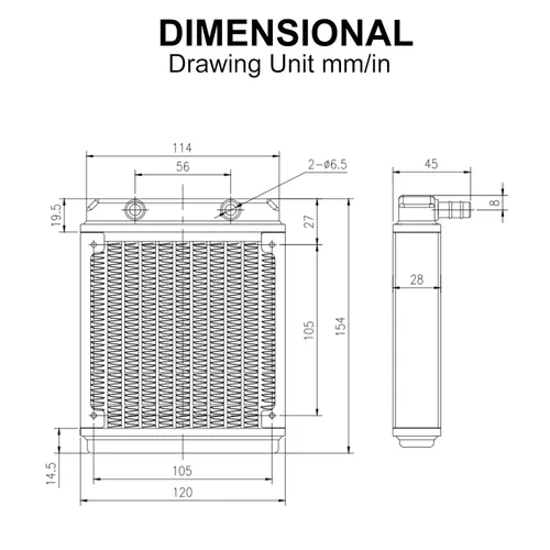 Miniatura 4 de Clyxgs Radiador de Refrigeración por Agua, Intercambiador de Calor de Aluminio de 12 Tubos con Ventilador para Sistema de Refrigeración por Agua