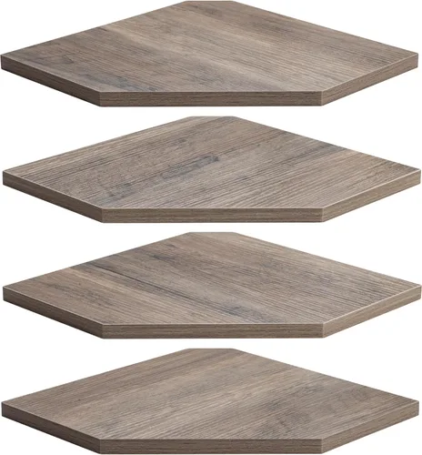 Miniatura 8 de Estante esquinero para montaje en pared, estantes de esquina flotantes, juego de 3 estantes de pared esquineros, estantes de almacenamiento de pared