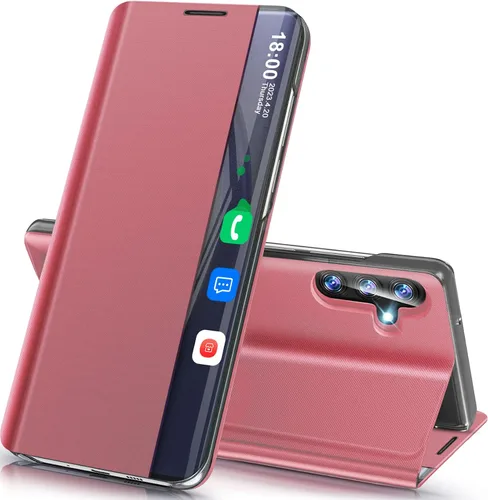 Miniatura 8 de Funda de teléfono para Samsung Galaxy A54 5G, Smart Clear View Window Luxury Slim para Galaxy A54 con soporte, funda protectora de cuero duro