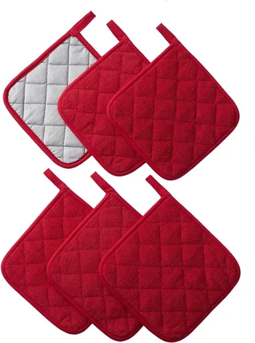 Miniatura 2 de Juego de soportes para ollas de cocina, resistentes al calor, juego de agarraderas de algodón puro, salvamanteles, posavasos grandes, almohadillas