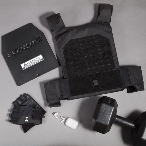 Miniatura 2 de EVERLIT Chaleco con peso ajustable de 14 libras/20 libras, peso incluido, para entrenamiento de peso corporal, fitness, entrenamiento, correr