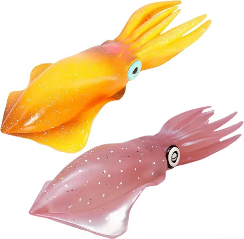 Miniatura 10 de Gemini&Genius 2 juguetes de calamares, animales bioluminiscentes marinos, juguetes de sepias, figuras de acción de animales marinos, regalo ideal 2