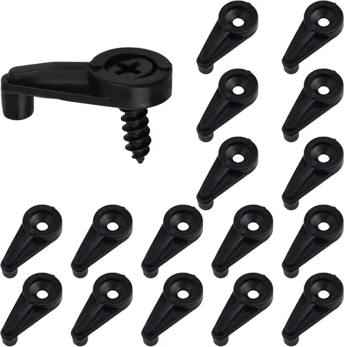 Miniatura 10 de Morobor Kit de 50 clips de retención de vidrio, clips de retención de panel de vidrio de 0.157 pulgadas, clips de retención de plástico para puerta