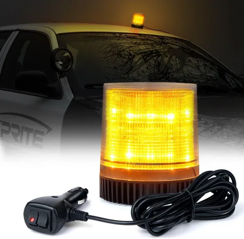 Miniatura 10 de Xprite - Luz de baliza LED roja y azul con base magnética, luces intermitentes de seguridad y advertencia para vehículos de la ley, montacargas