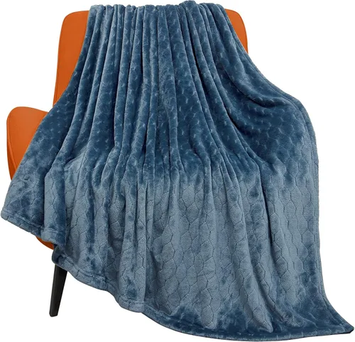 TOONOW - Manta decorativa de vellón, supersuave, afelpada, cómoda y mullida, con patrón geométrico, franela de microfibra, para sillón, cama y sofá,