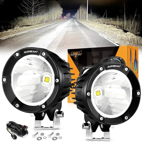 Miniatura 13 de Auxbeam Cápsulas LED de cubo de 4 pulgadas, luces superbrillantes de 60 W, luces auxiliares de inundación, luz de conducción de motocicleta