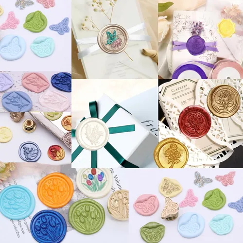 Miniatura 7 de 720 unidades de cuentas de cera para sellos, cuentas de cera de 0,55 lb, cuentas de cera octogonales para sello de cera, perfectas para sellos