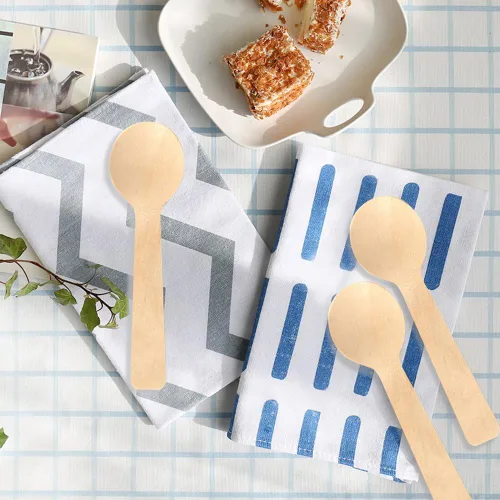 Miniatura 7 de Cucharas desechables de madera, 100 unidades, ecológicas, compostables, biodegradables, para helado, para cocinar, servir utensilios de cocina