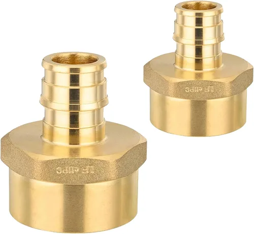 Miniatura 25 de Paquete de 2 accesorios de expansión Niikappu Pex-A, adaptador de flujo completo NPT hembra de 1 pulgada Pex-A x 1 pulgada, accesorio de tubería