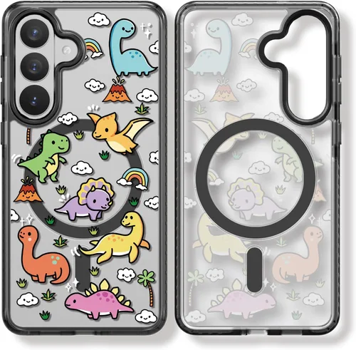 Miniatura 85 de Rosarnnah Funda compatible con Samsung Galaxy S24 Ultra, bonita estética, a la moda, divertida funda con estampado de gatito y gato, duradera a