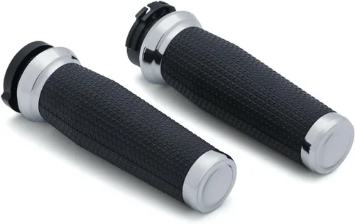 Kuryakyn 5940 Empuñaduras de manillar trilladora para acelerador y embrague, control del acelerador de doble cable: motocicletas Harley-Davidson