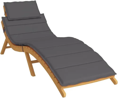 Miniatura 3 de Cojín para tumbona antracita de 73.2 x 22.8 x 1.2 pulgadas, cojines de tela Oxford para Sillas de Comedor para sillas de patio al aire libre